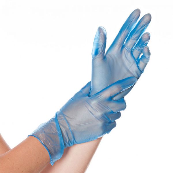 Einmalhandschuhe Vinyl Hygostar Ideal blau