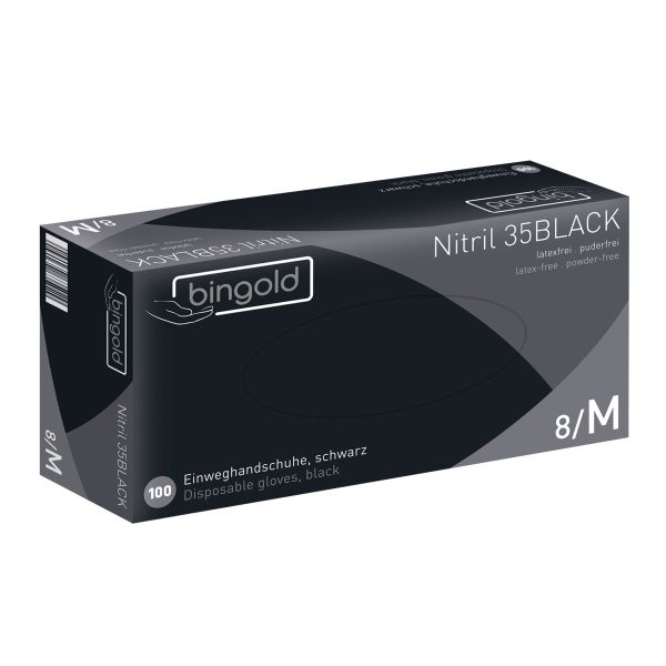 Bingold Einmalhandschuhe Nitril 35Black schwarz
