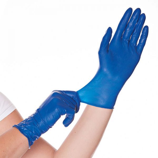 Einmalhandschuhe Latex Hygostar Soft Blue blau